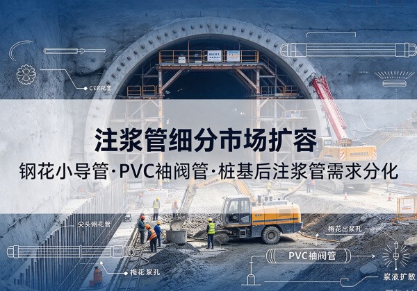 淳化注浆管细分市场扩容，隧道钢花小导管、PVC 袖阀管、桩基后注浆管需求分化